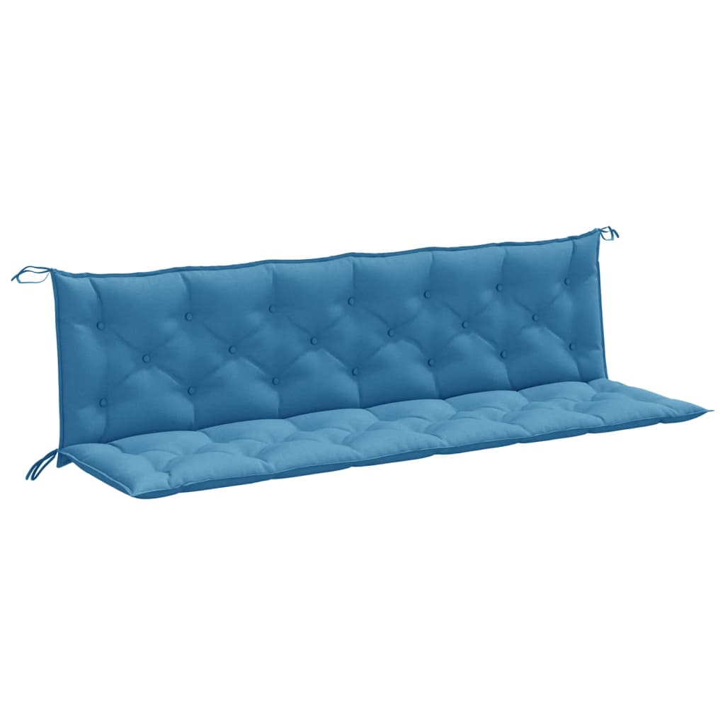 Vidaxx blazine za vrtne klopi 2 kosa 200x50x7 cm mešano modra tkanina