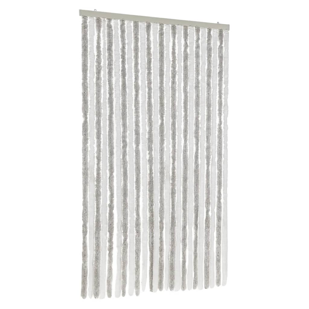 Vidaxx fly curtain 100x220 cm chenille light gray and white