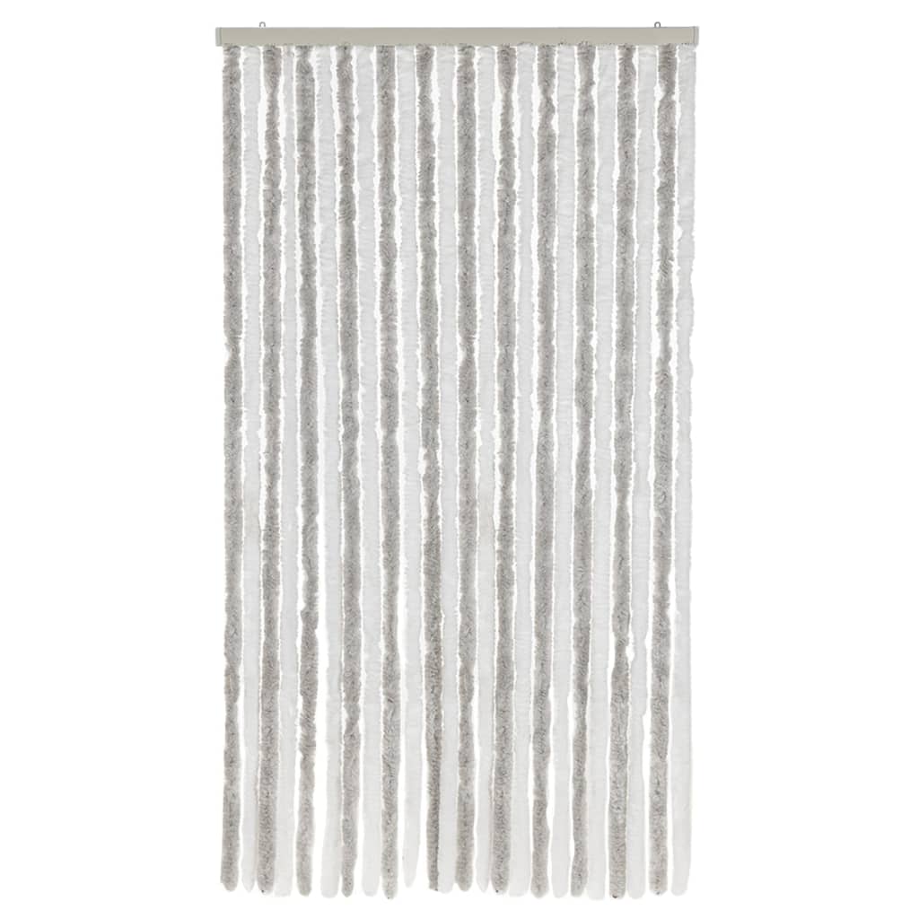 Vidaxx fly curtain 100x220 cm chenille light gray and white