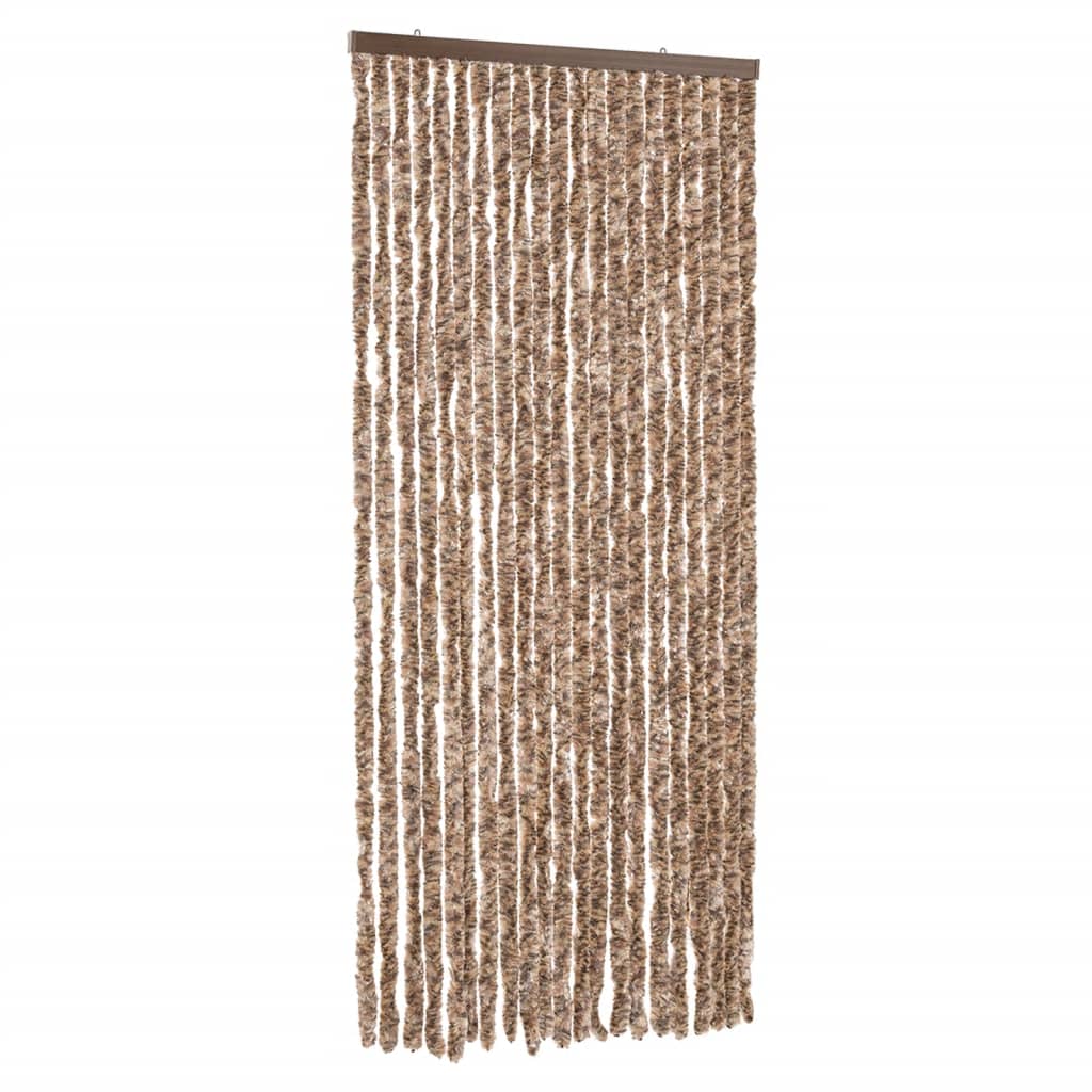 Vidaxx fly curtain 90x220 cm chenille beige and dark brown