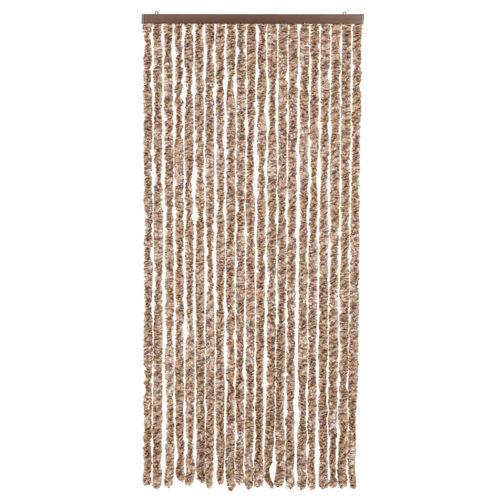 Vidaxx fly curtain 90x220 cm chenille beige and dark brown