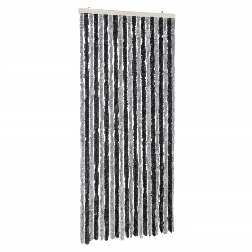 Vidaxx fly curtain 90x220 cm chenille gray and black