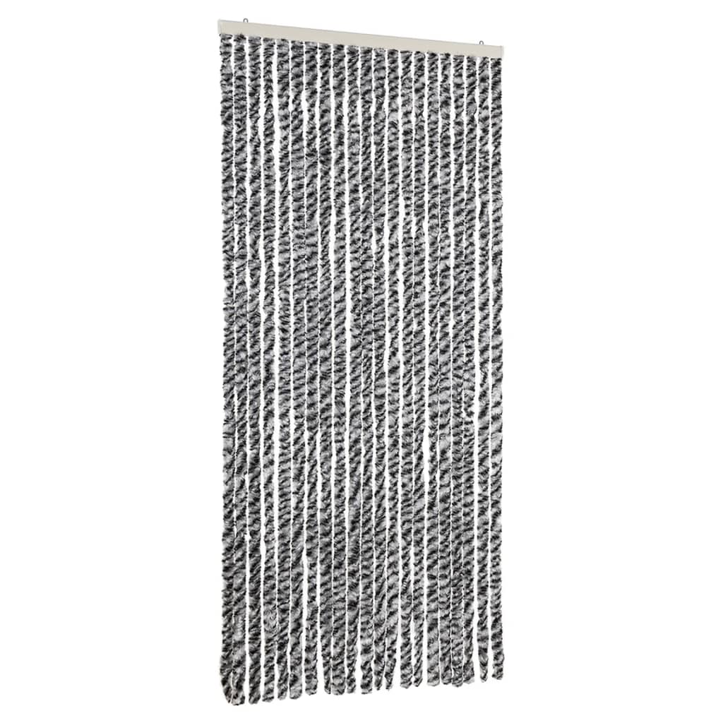 Vidaxx fly curtain 90x220 cm chenille gray and black and white
