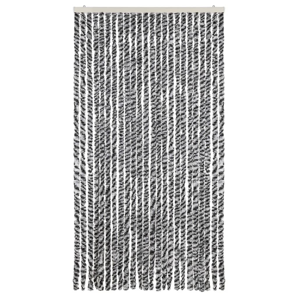 Vidaxx fly curtain 100x220 cm chenille gray and black and white