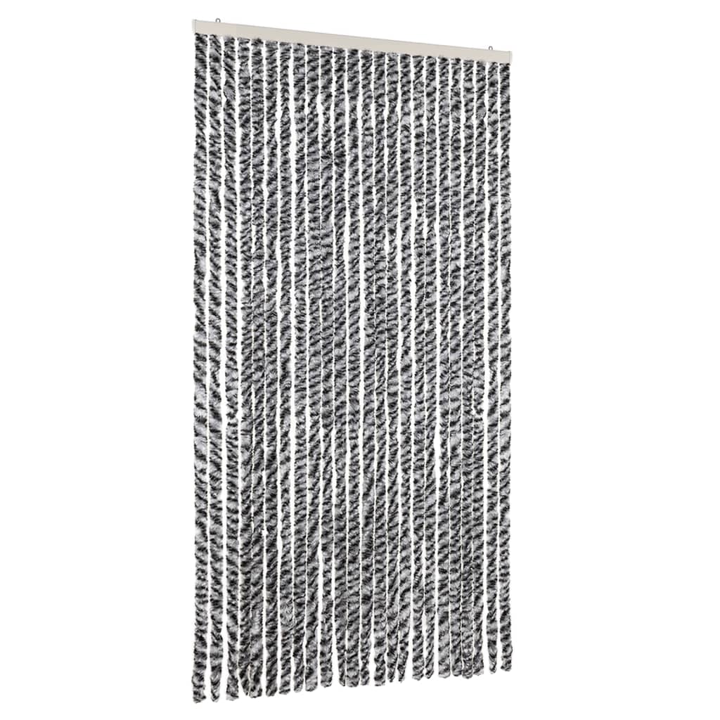 Vidaxx fly curtain 100x230 cm chenille gray and black and white