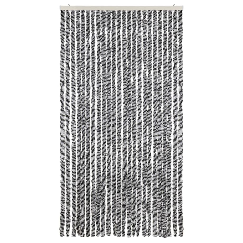 Vidaxx fly curtain 100x230 cm chenille gray and black and white