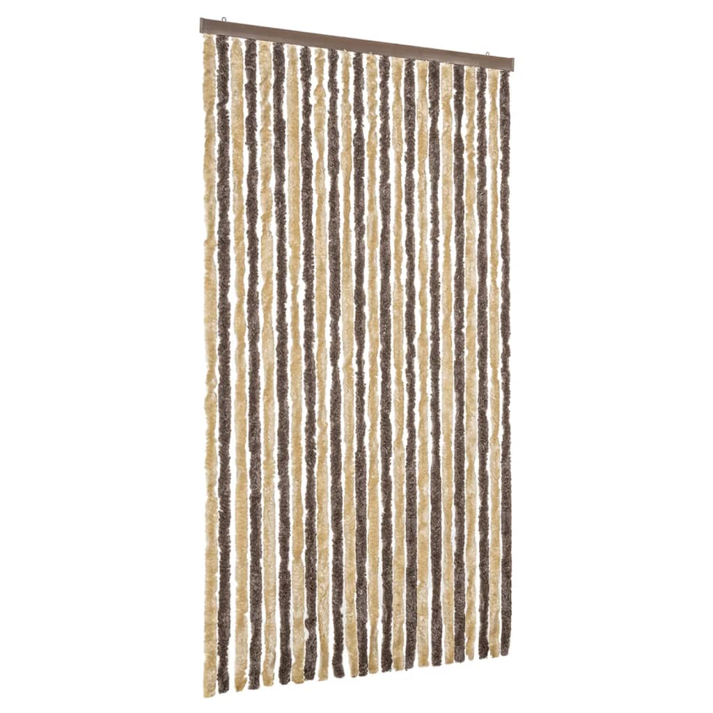 Vidaxx Fliegenvorhang 100x230 cm Chenille Dunkelbraun und Beige