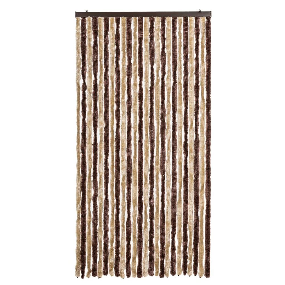 Vidaxl Fly Curtain 100x200 cm Chenille Beige i jasnobrązowy