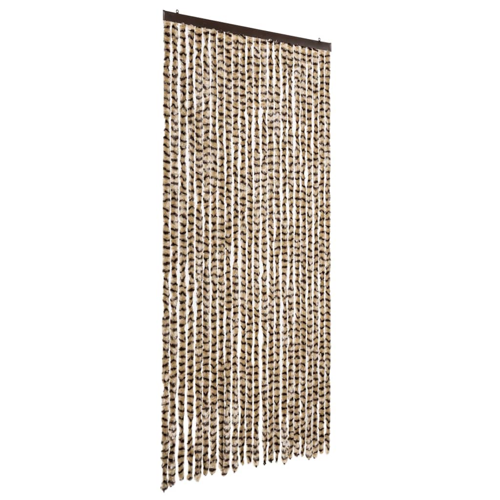Vidaxx fly curtain 100x200 cm chenille beige and brown