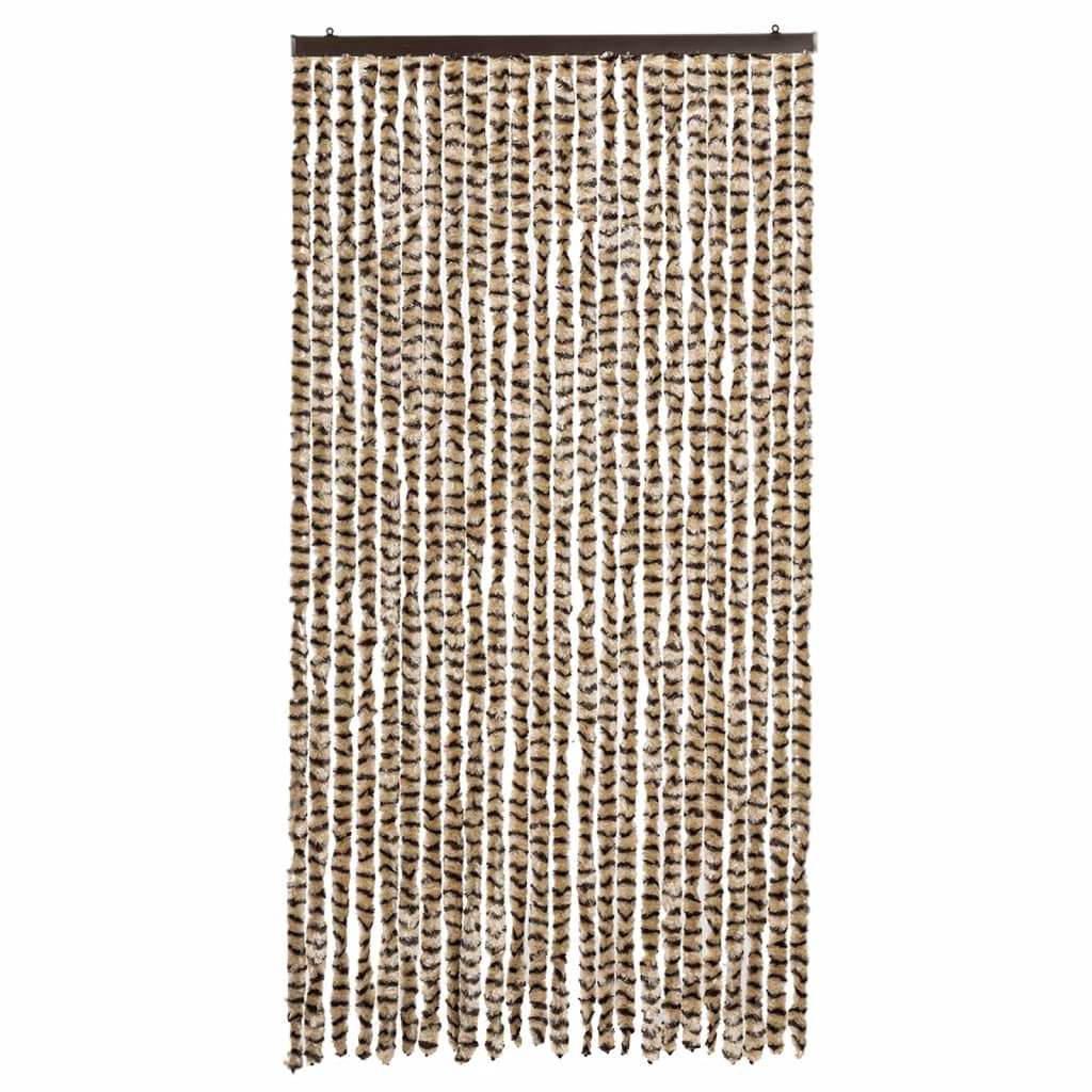 Vidaxx fly curtain 100x200 cm chenille beige and brown