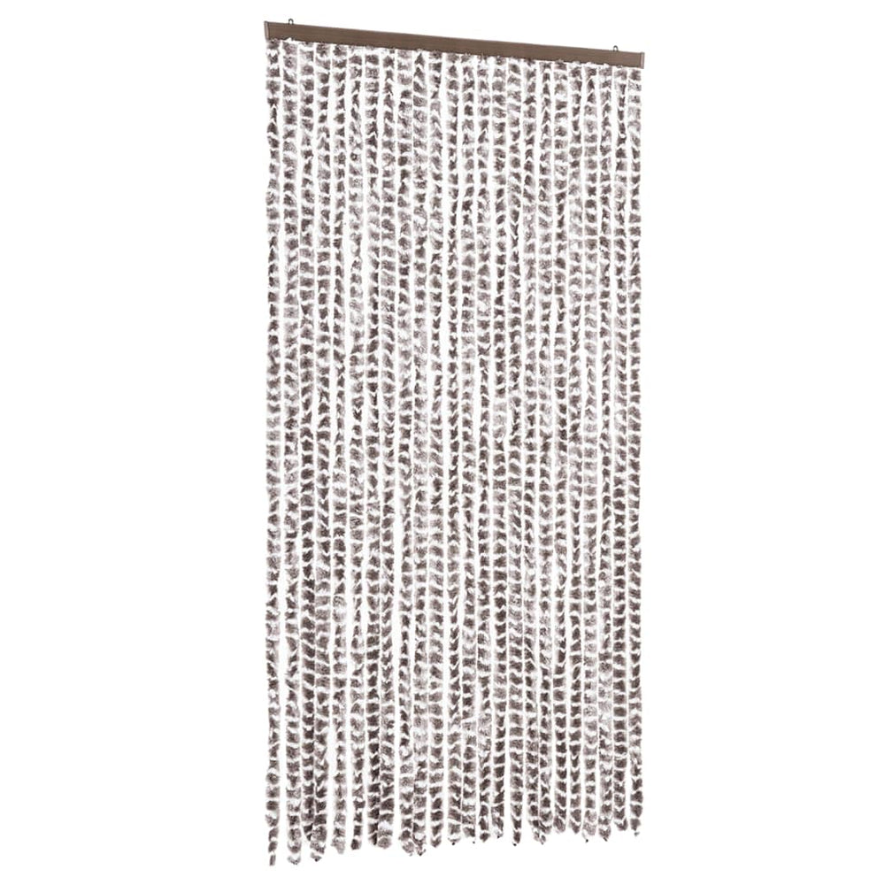 Vidaxl vliegengordijn 100x200 cm chenille taupe en wit