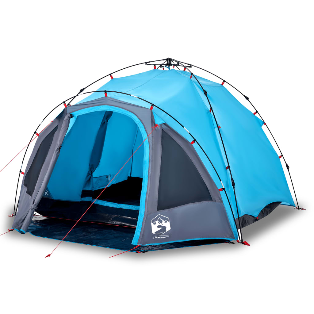 Vidaxl dome tent 3-person quick release blue