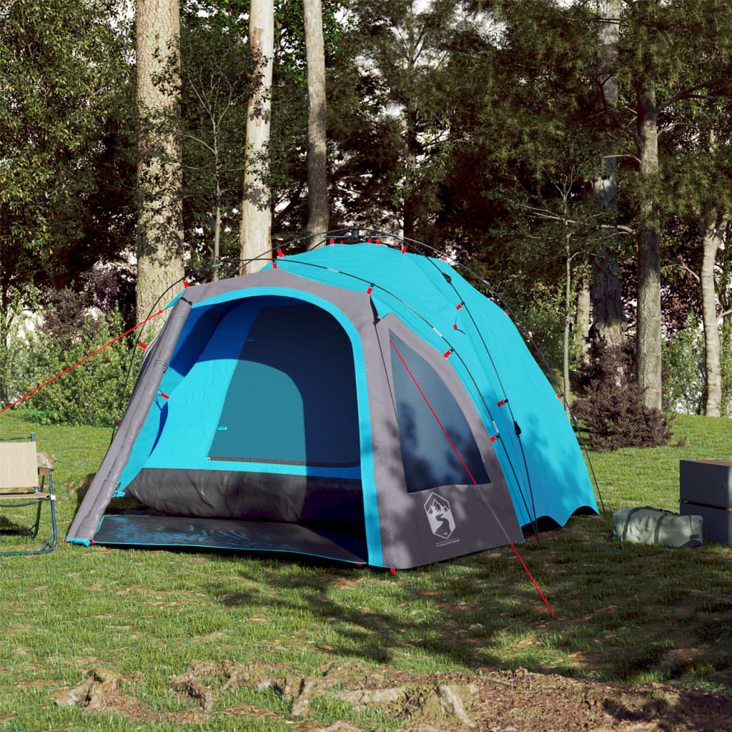 Vidaxl dome tent 3-person quick release blue