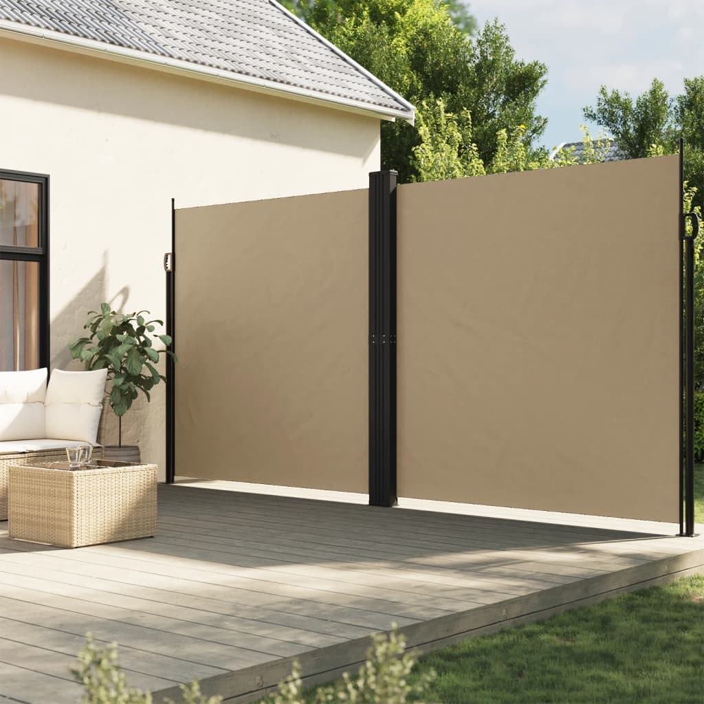 Vidaxx ausziehbarer Windschutz 200x1000 cm beige