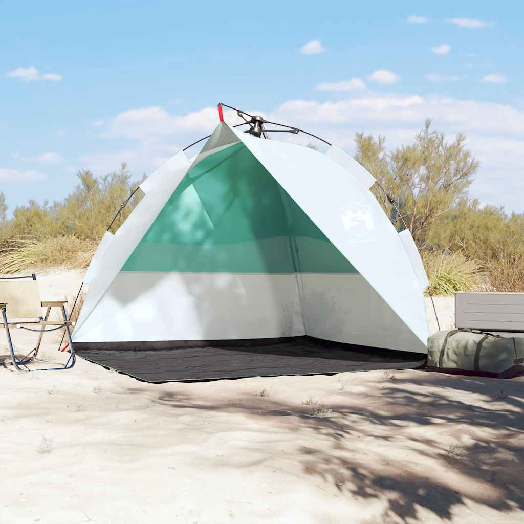 Tenda da spiaggia VidaXL impermeabile a sgancio rapido verde mare