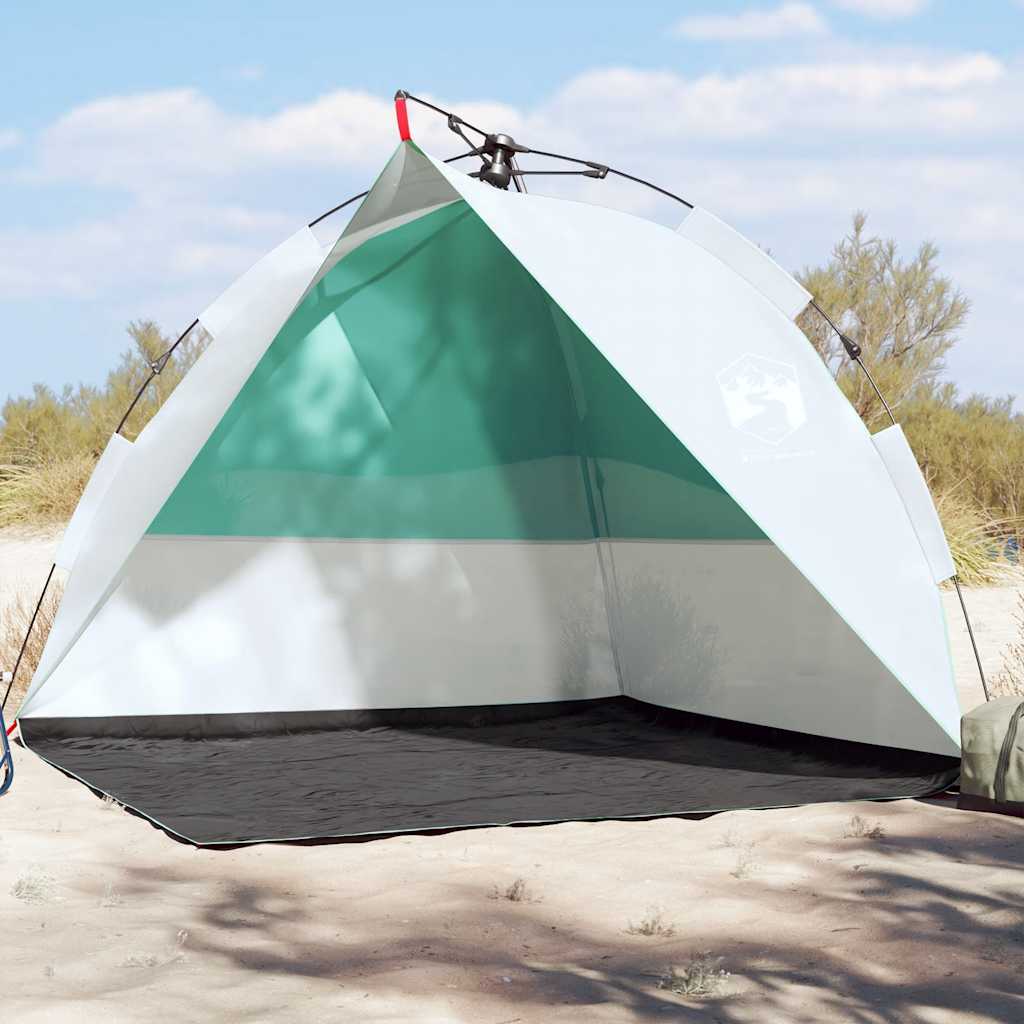 Tenda da spiaggia VidaXL impermeabile a sgancio rapido verde mare
