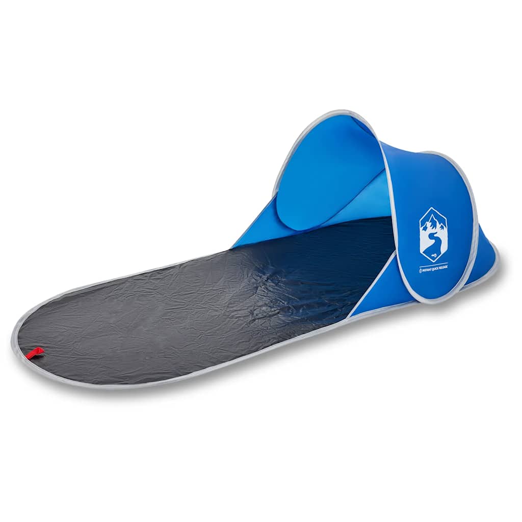VidaXL tente de plage pop-up imperméable bleu azur