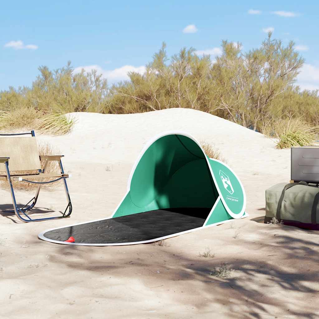 VidaXL tente de plage pop-up imperméable vert d'eau
