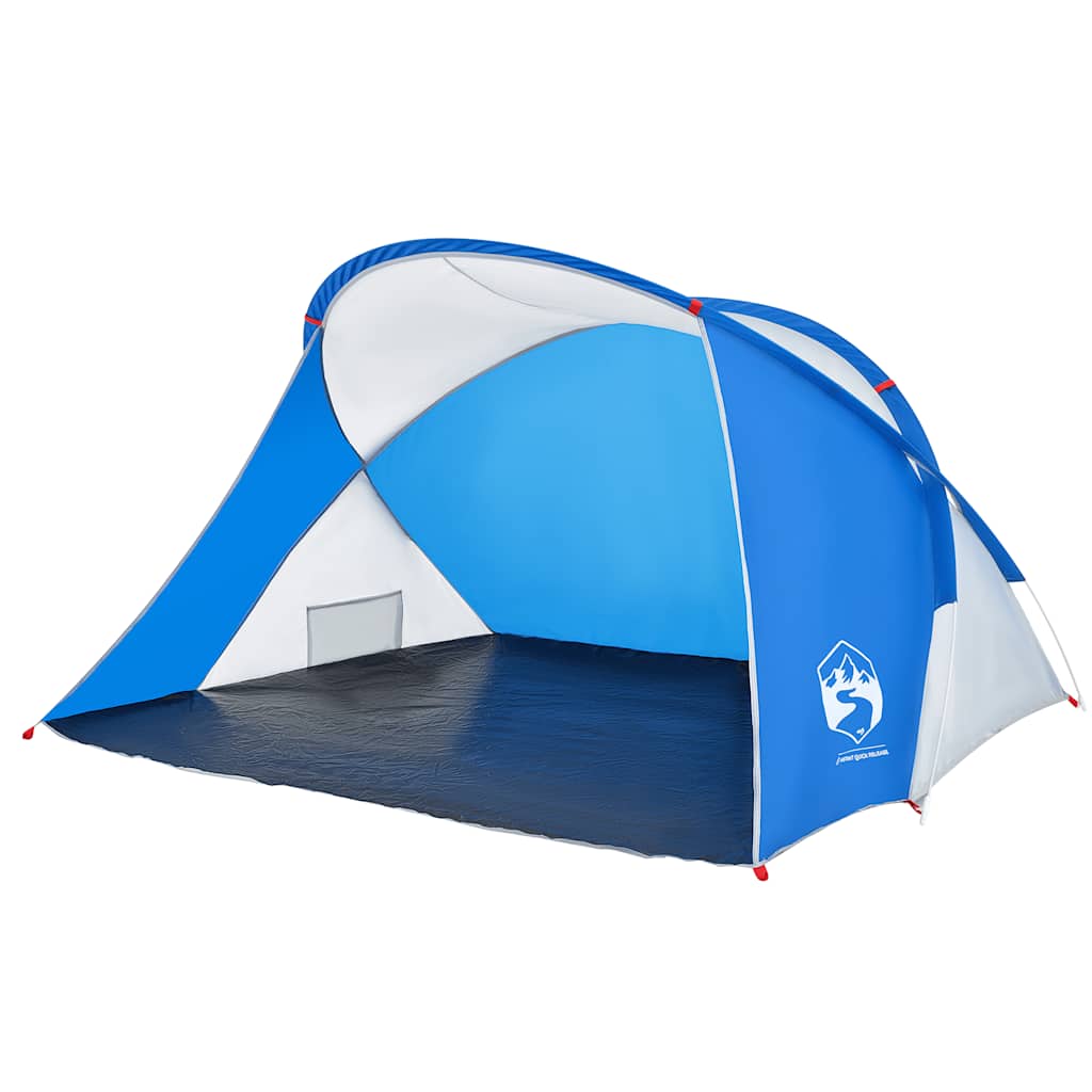 Tenda da spiaggia VidaXL per 2 persone pop-up impermeabile azzurro