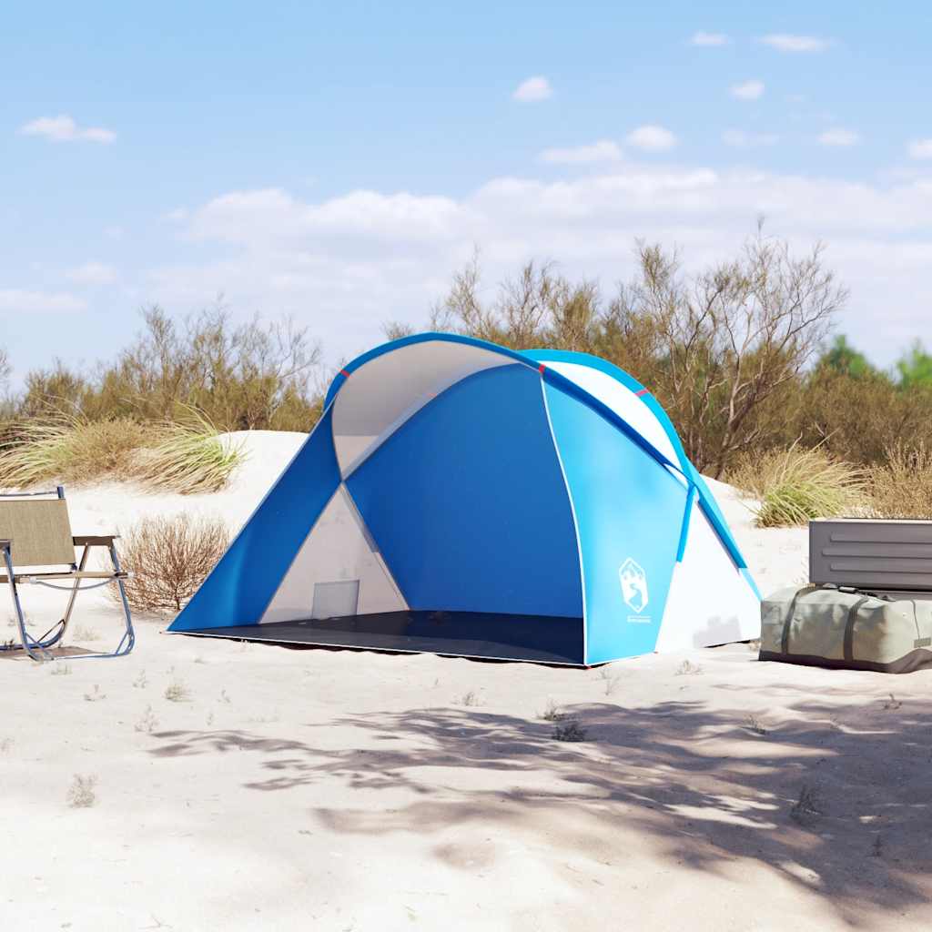 Tenda da spiaggia VidaXL per 2 persone pop-up impermeabile azzurro