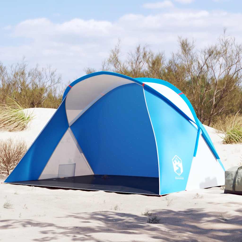 Tenda da spiaggia VidaXL per 2 persone pop-up impermeabile azzurro