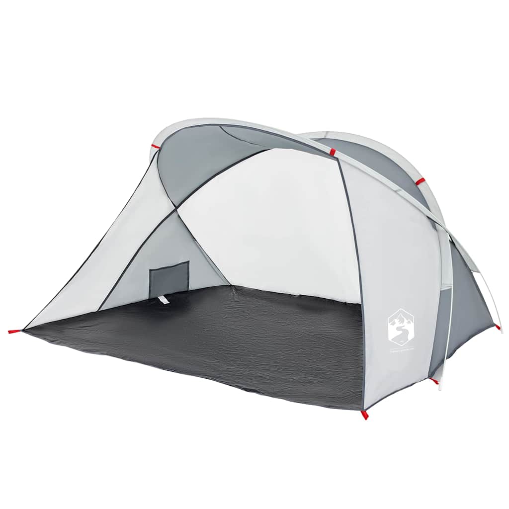 VidaXL tente de plage 2 personnes pop-up imperméable gris