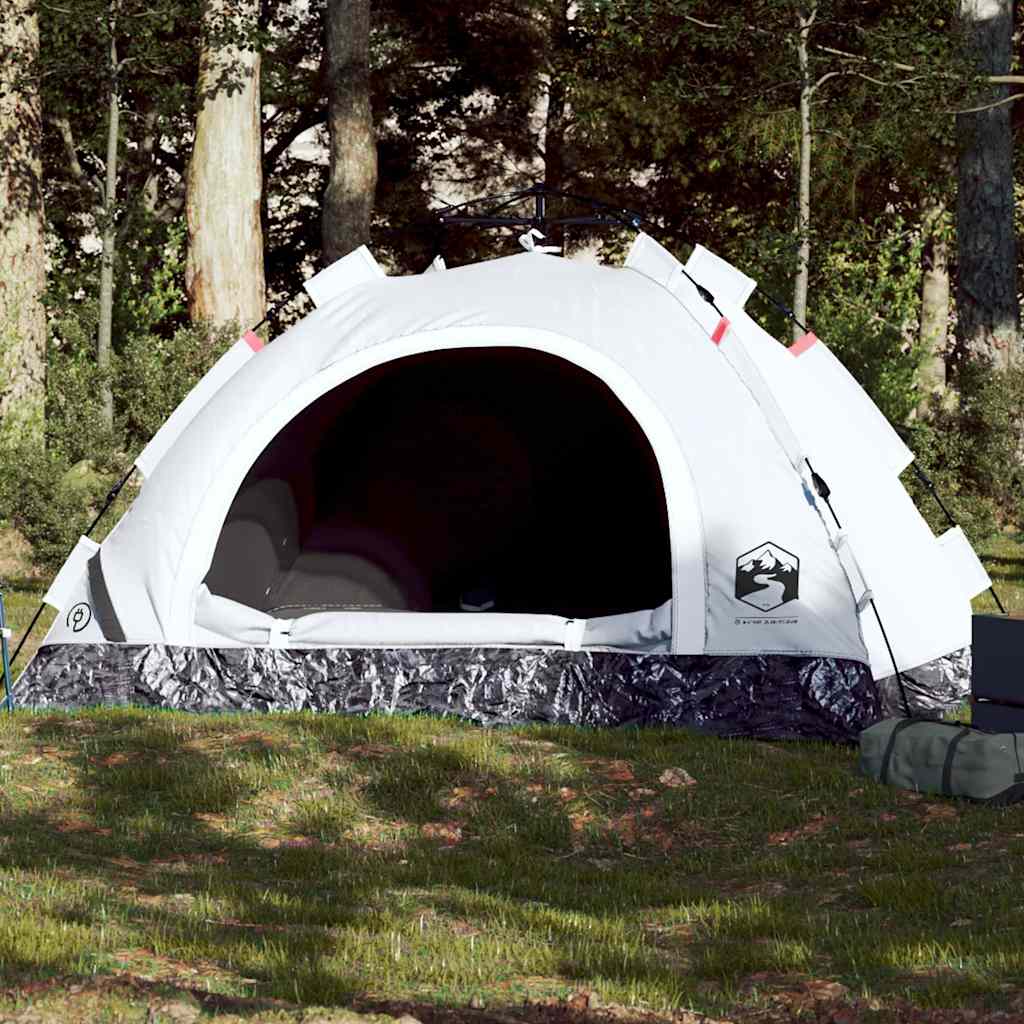 Vidaxl tent 3-person quick release blackout fabric white