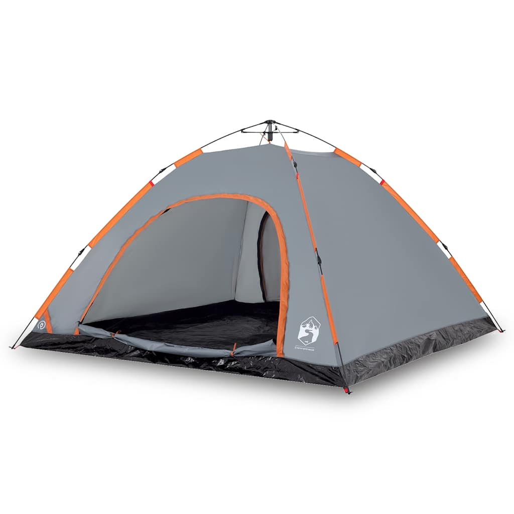 VidaXL tent 5-person quick release gray and orange