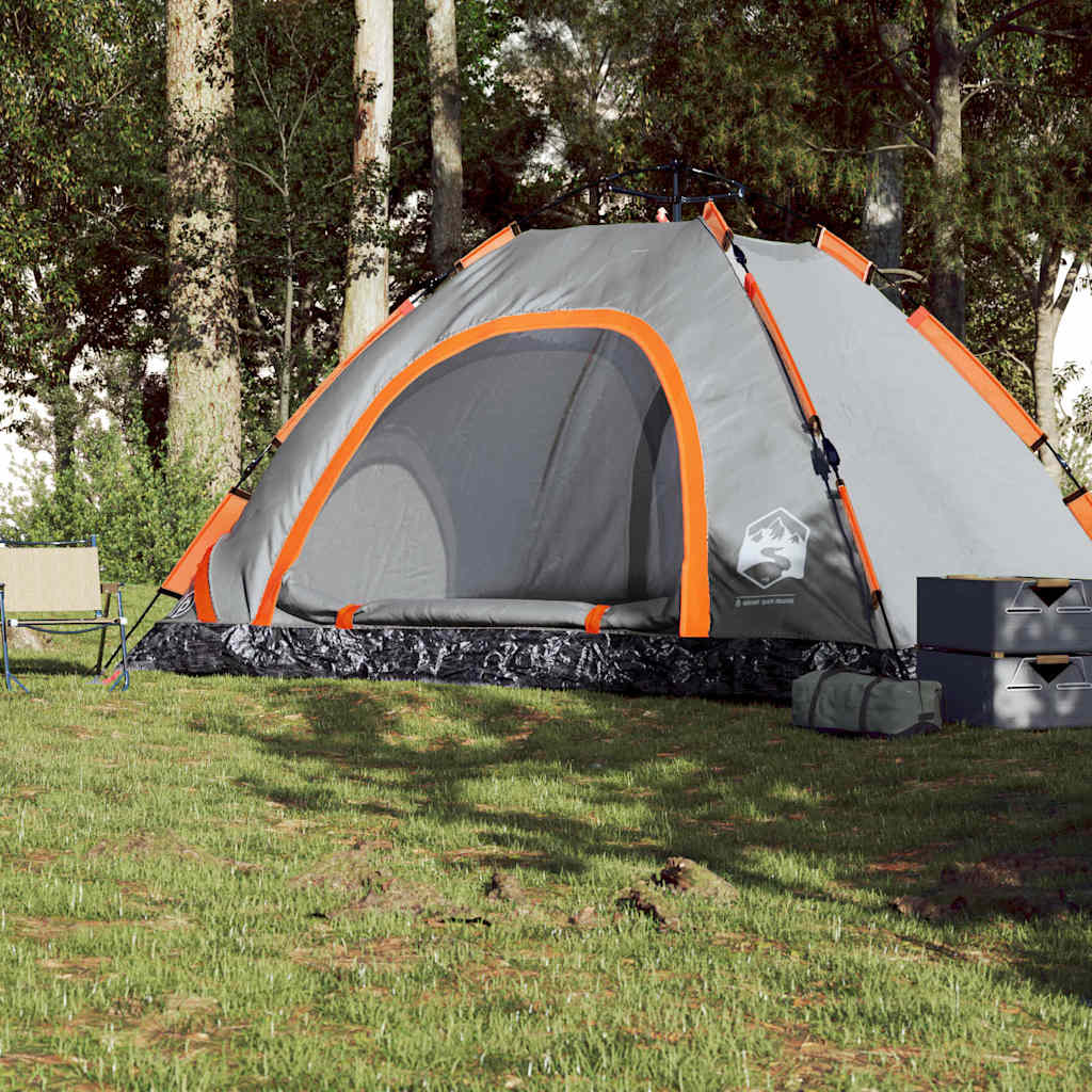 VidaXL tent 5-person quick release gray and orange