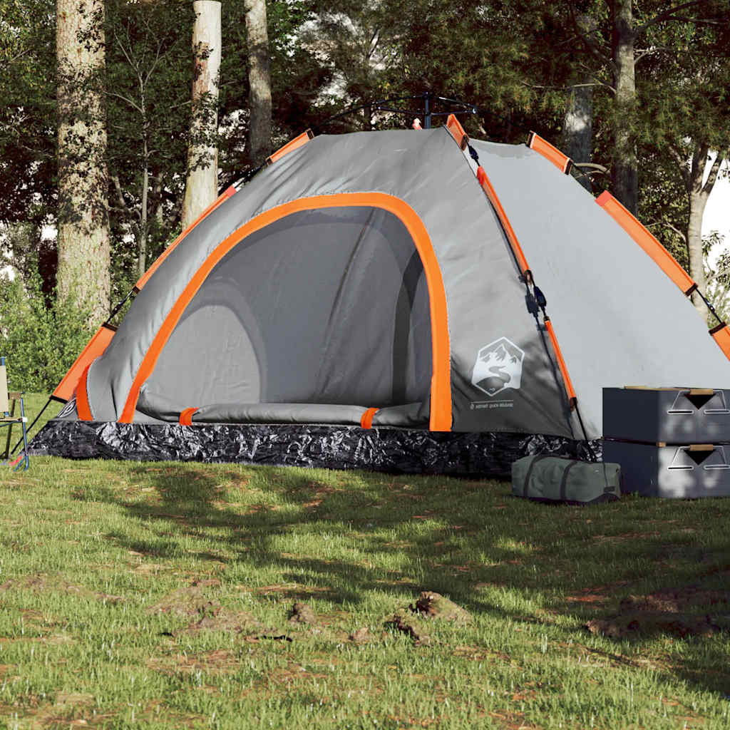 VidaXL tent 5-person quick release gray and orange