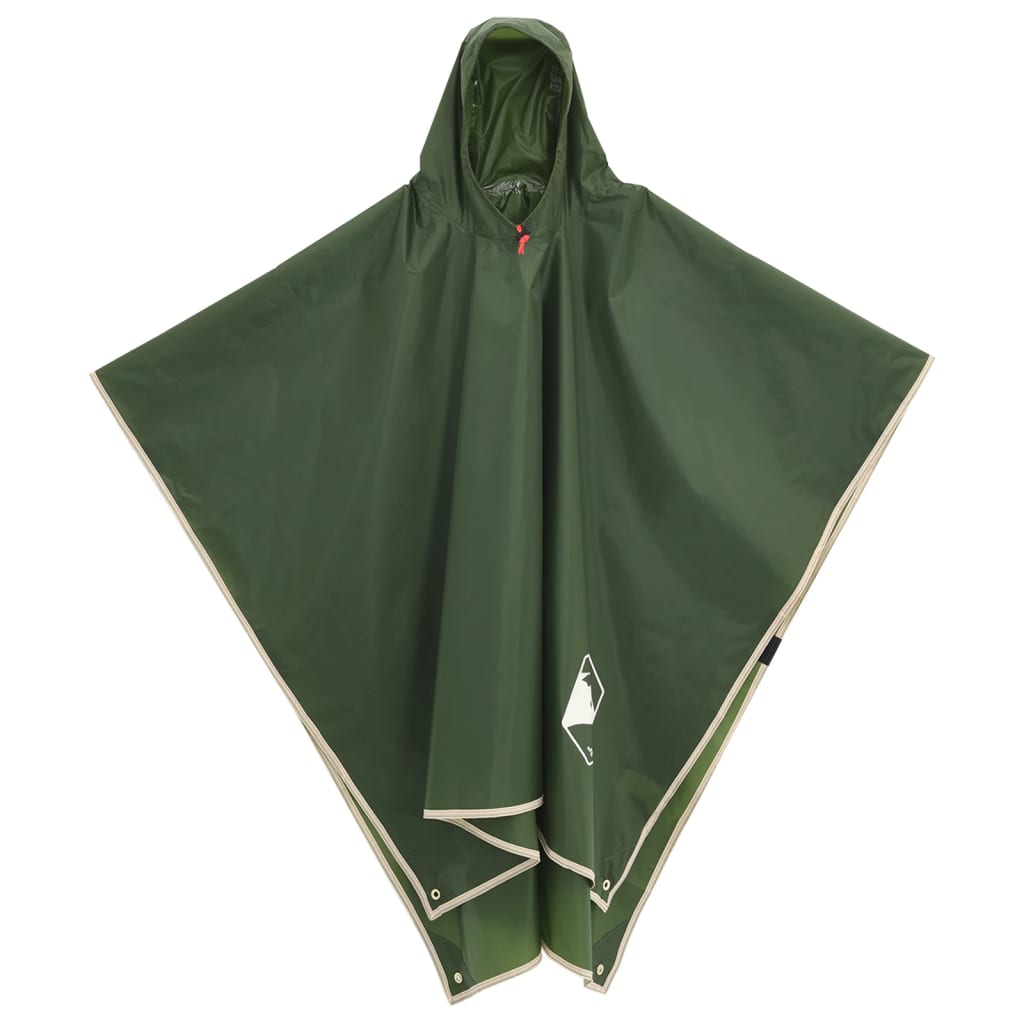 Vidaxx poncho de pluie avec capuche design 2 en 1 223x145 cm vert