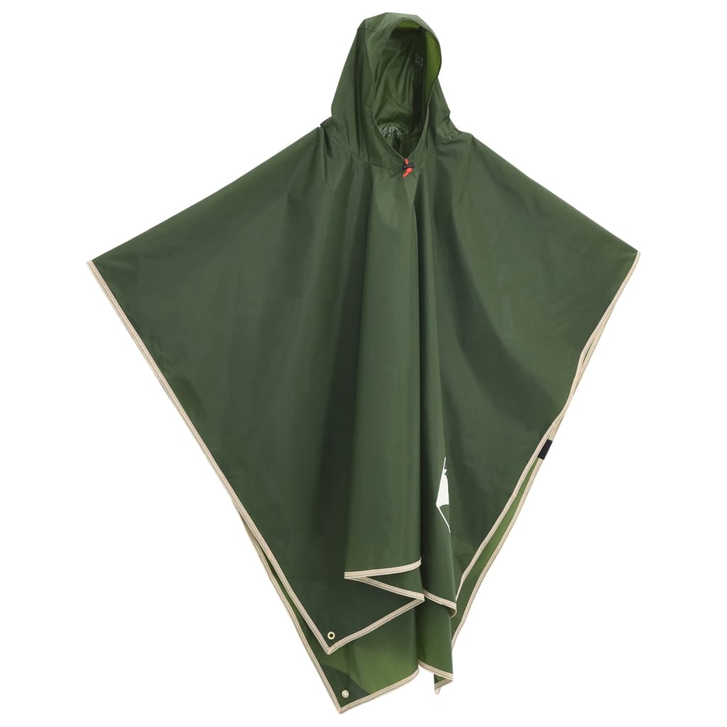 Vidaxx poncho de pluie avec capuche design 2 en 1 223x145 cm vert