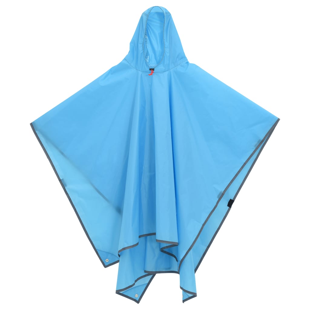 Poncho antipioggia VidaXL con cappuccio design 2 in 1 223x145 cm blu