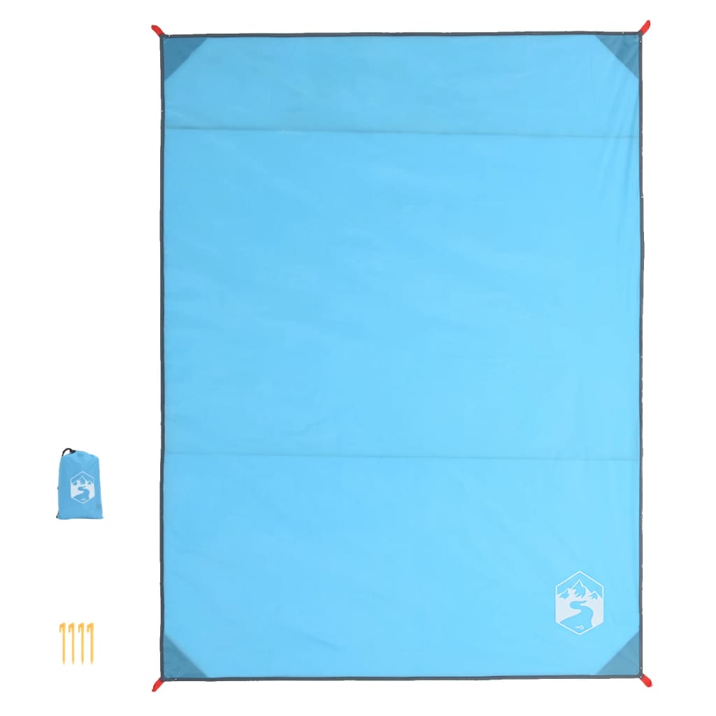 Coperta da picnic VidaXL con picchetti 205x155 cm blu