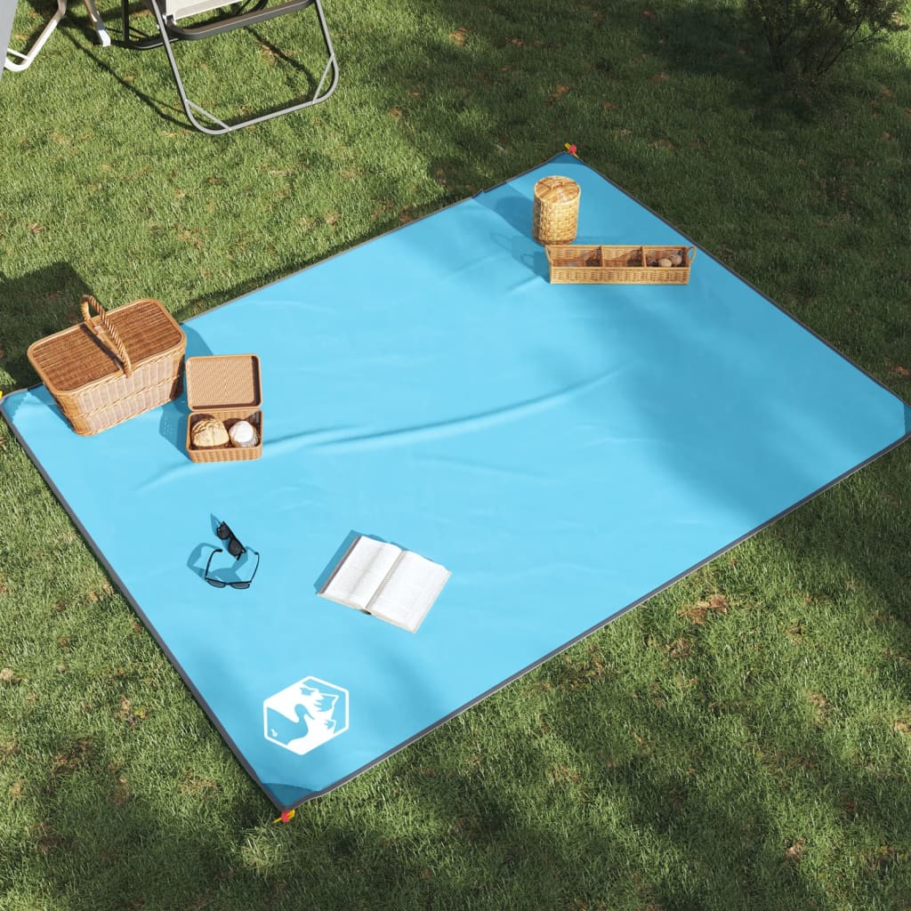 Coperta da picnic VidaXL con picchetti 205x155 cm blu