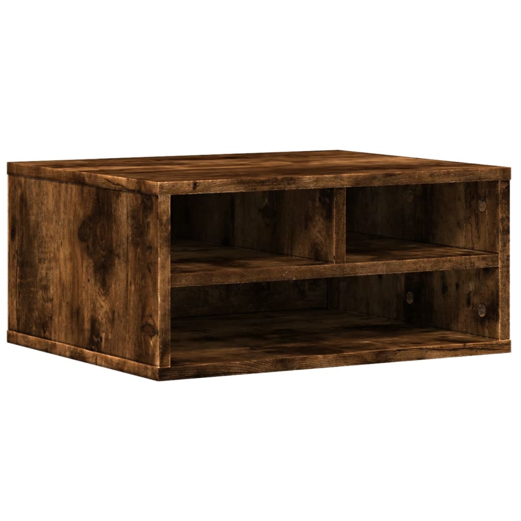 VidaXL armoire d'imprimante 49x40x22,5 cm bois traité, chêne fumé