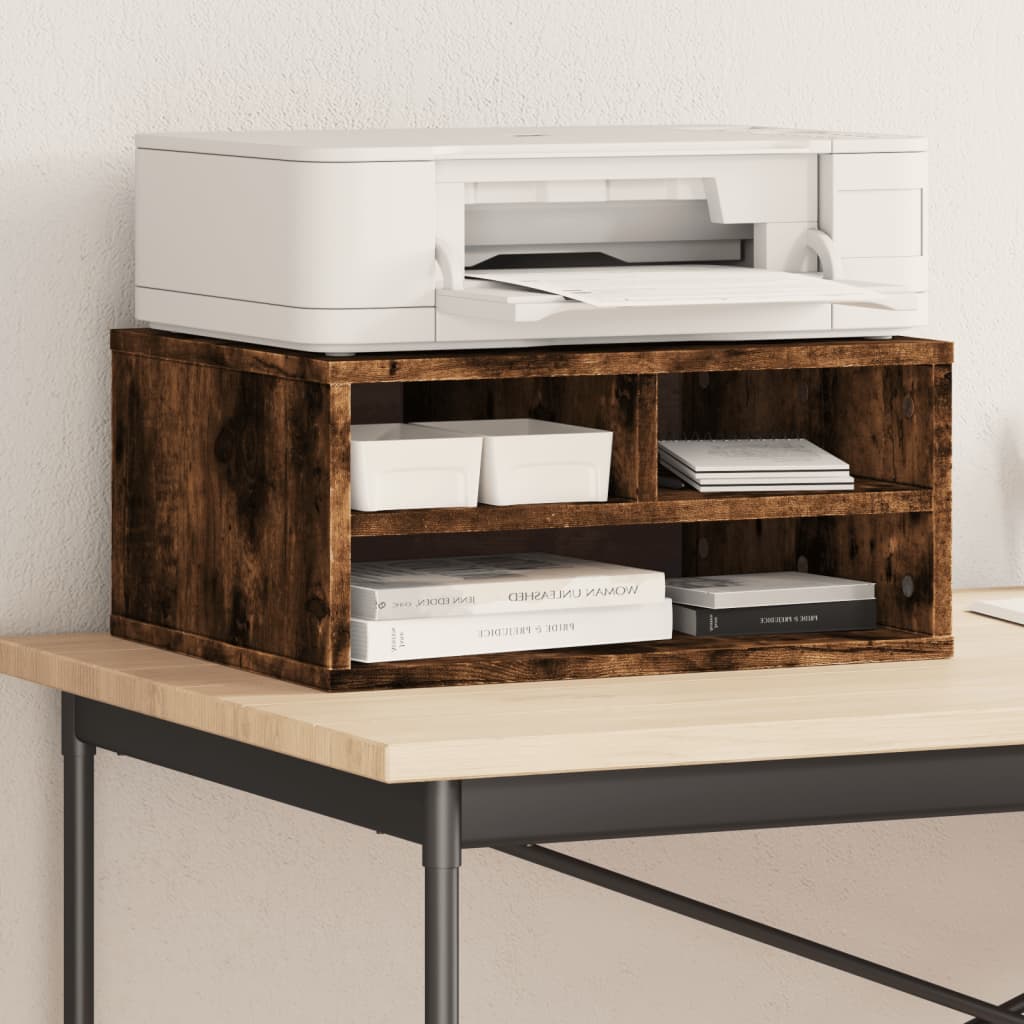 VidaXL armoire d'imprimante 49x40x22,5 cm bois traité, chêne fumé