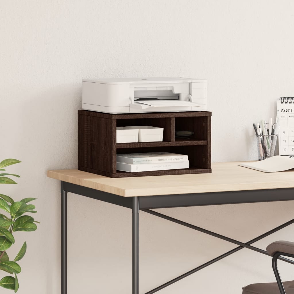 VidaXL printer cabinet 40x32x22.5 cm finished wood, brown oak