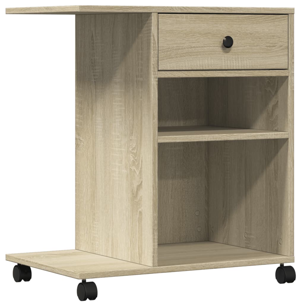 VidaXL printerskab med hjul 60x40x68,5 cm sonoma eg-farvet