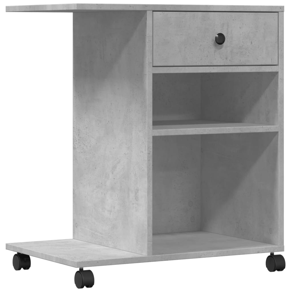 Mueble para impresora VidaXL con ruedas 60x40x68,5 cm gris hormigón