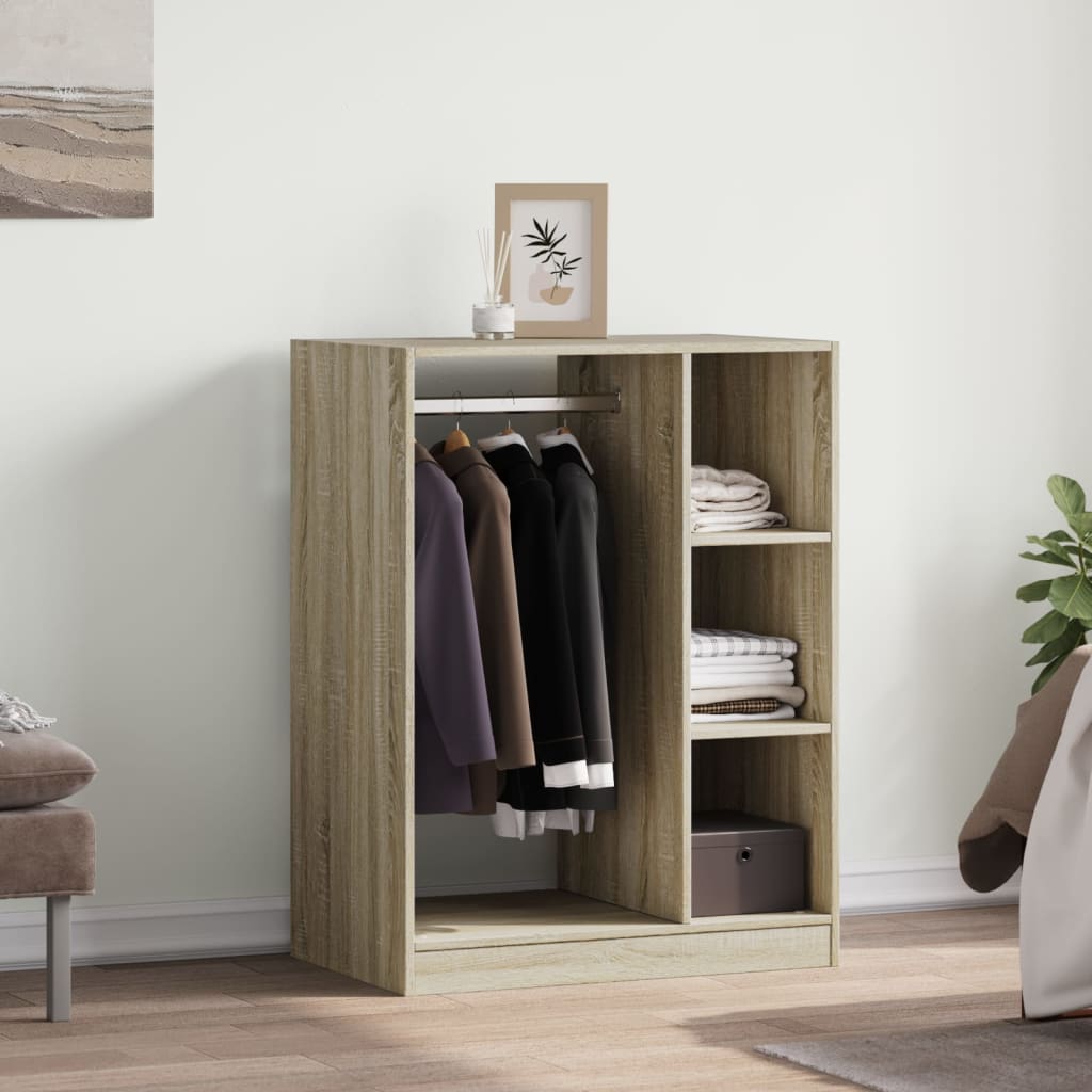 Vidaxxl wardrobe 77x48x102 cm engineered wood sonoma oak colored