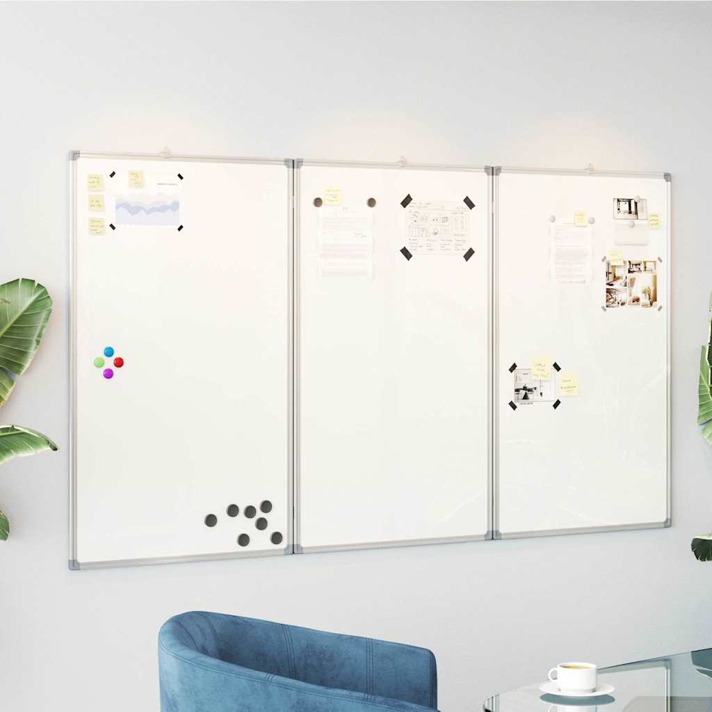 Vidaxx magnetisches faltbares Whiteboard 120x80x1,7 cm Aluminium