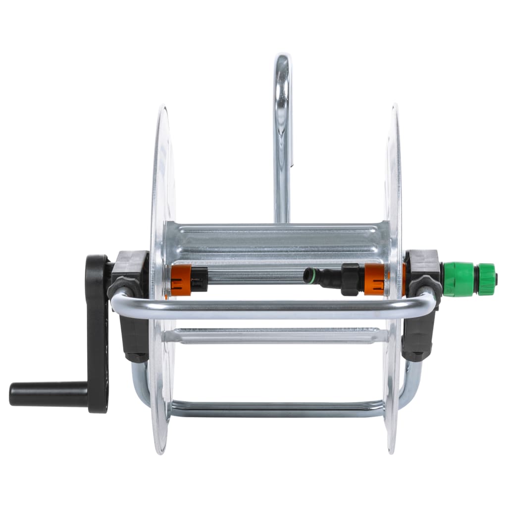 Enrollador de manguera vidaxl para manguera de 50 m 1 2 o 35 m 3 4 montaje en pared acero