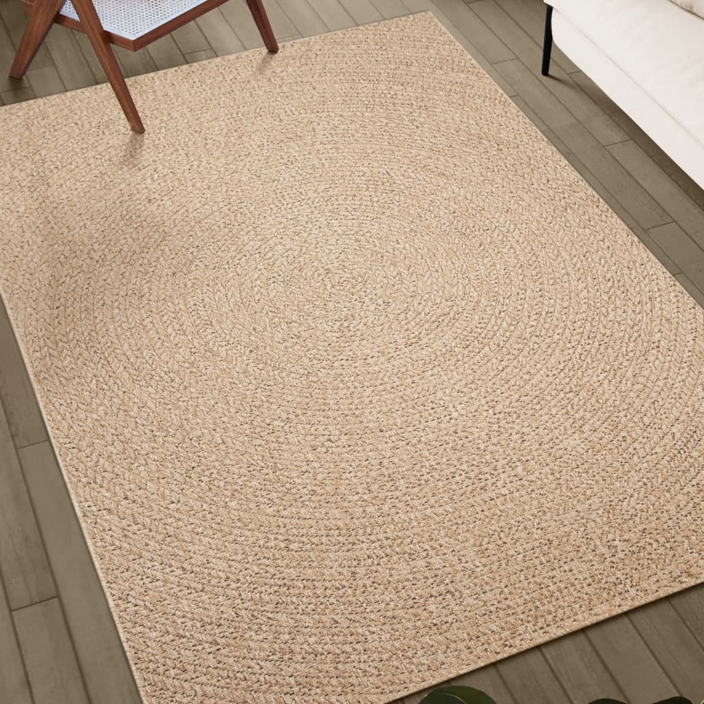VidaXL-Teppich Zizur für drinnen und draußen, 60 x 110 cm, Jute-Optik