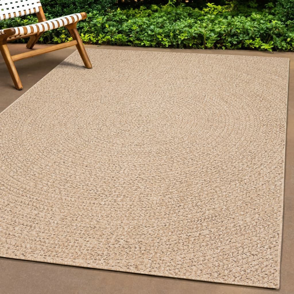 VidaXL-Teppich Zizur für drinnen und draußen, 60 x 110 cm, Jute-Optik