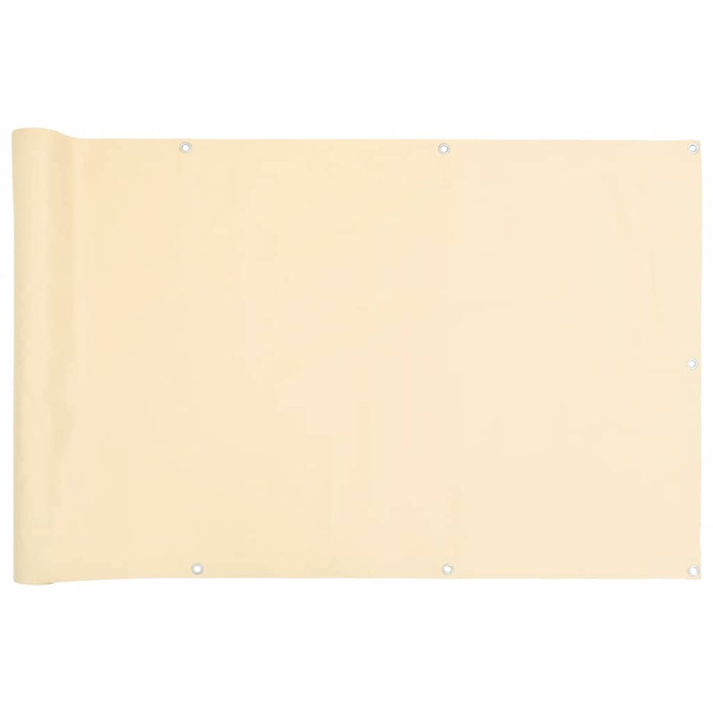 Pantalla de balcón Vidaxl 300x75 CM CREM PVC -Corionado