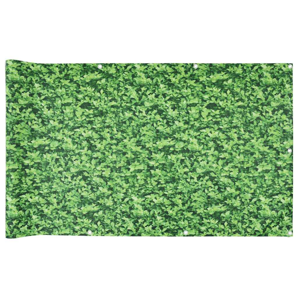 Vidaxl Balcony Screen Wzór roślin 500x75 cm PVC zielony
