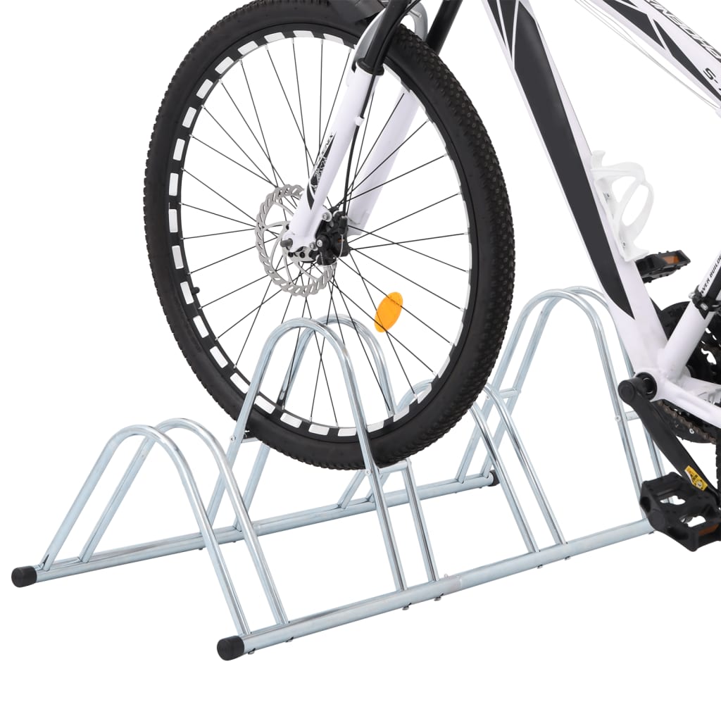 Soporte para bicicletas VidaXL para 4 bicicletas, independiente de acero galvanizado