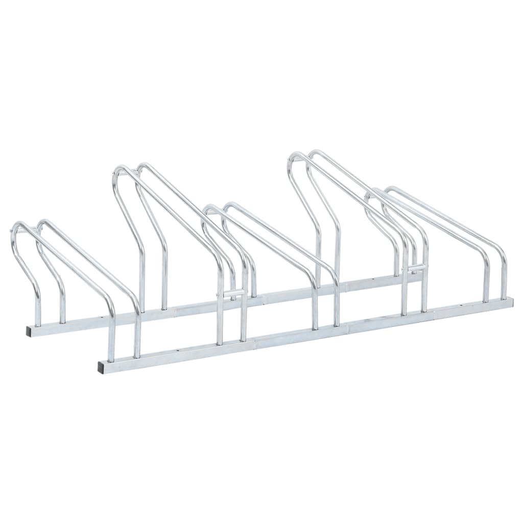 VidaXL bicycle stand for 5 bicycles, free-standing galvanized steel