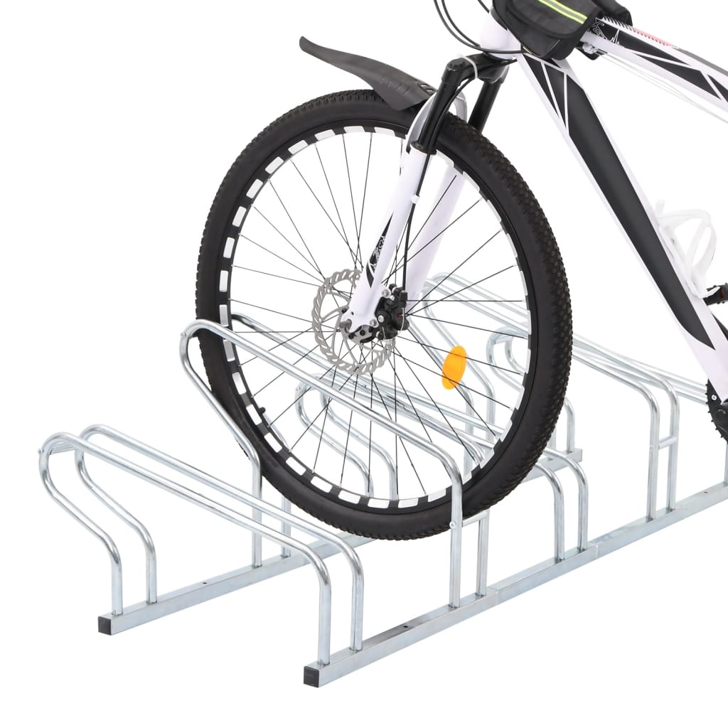 VidaXL bicycle stand for 5 bicycles, free-standing galvanized steel